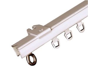 Gordijnrails ijzer 200 cm wit - Complete set