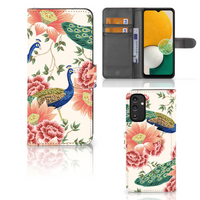 Telefoonhoesje met Pasjes voor Samsung Galaxy A14 4G Pink Peacock - thumbnail