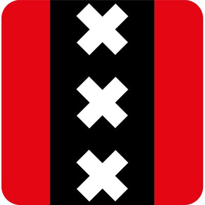Stad Amsterdam logo onderzetters / bierviltjes - 15x stuks - van karton - feestartikelen - thema