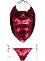 Oséree bikini à sequins brodés - Rouge