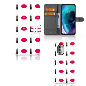 Motorola Moto G51 5G Telefoon Hoesje Lipstick Kiss