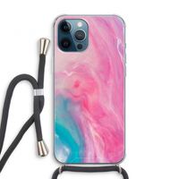 Roze explosie: iPhone 12 Pro Transparant Hoesje met koord