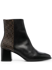 Calvin Klein bottines à motif monogrammé - Noir