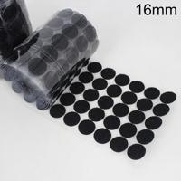 1000 stuks 16mm ronde Nylon zelfklevend Velcro (zwart)