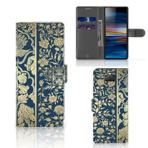 Sony Xperia 10 Hoesje Beige Flowers