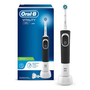 Oral-B Vitality 100 CrossAction Volwassene Roterende-oscillerende tandenborstel Zwart, Wit