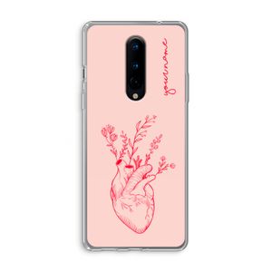 Blooming Heart: OnePlus 8 Transparant Hoesje