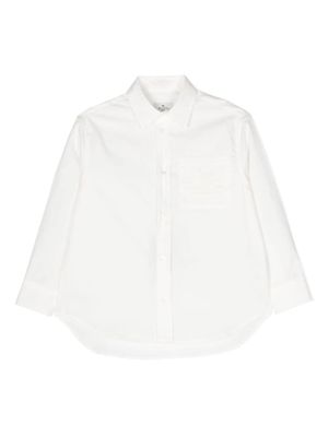 ETRO KIDS chemise en coton à logo brodé - Blanc