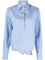 P.A.R.O.S.H. chemise à détail noué au dos - Bleu