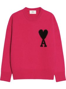 AMI Paris pull en laine à logo Ami de Coeur - Rose