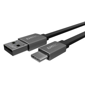 Emtec USB-kabel USB-A stekker, USB-C stekker 1.20 m Zwart ECCHAT700TC