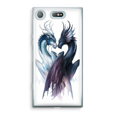 Yin Yang Dragons: Sony Xperia XZ1 Compact Transparant Hoesje