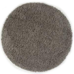 Floki - Hoogpolig Vloerkleed - Antraciet-Ø 120 cm
