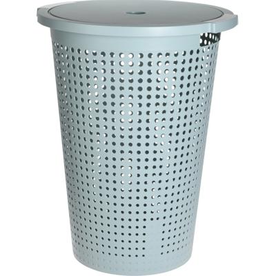 Wasmand met deksel - mintgroen - 35 liter - 40 x 52 cm - kunststof - rond Wasmand met deksel - mintgroen - 35 liter - 40 x 52 cm - kunststof - rond