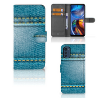 Motorola Moto E32 | Moto E32s Wallet Case met Pasjes Jeans - thumbnail