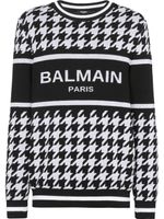 Balmain pull à motif pied-de-poule - Noir Balmain pull à motif pied-de-poule - Noir