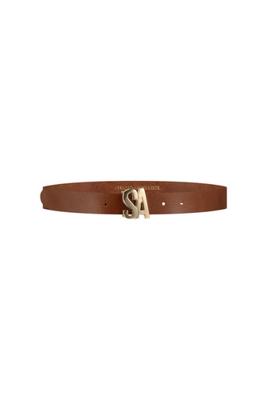 SA buckle belt - cognac - 11502