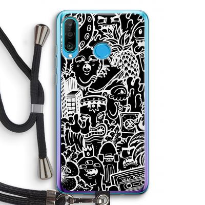 Vexx Black Mixtape: Huawei P30 Lite Transparant Hoesje met koord