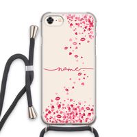 Hartjes en kusjes: iPhone 7 Transparant Hoesje met koord