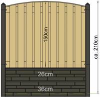 Berton paal Geul antraciet tussenmodel met kabeldoorvoer 280 cm Tuindeco - Tuindeco