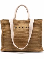 Marni sac à main à plaque logo - Marron - thumbnail