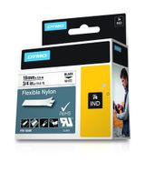 Labeltape Dymo Rhino 18489 nylon 19mmx3.5m zwart op wit - thumbnail