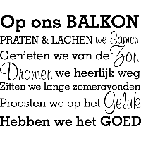 Op ons balkon - Muursticker