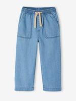 Rechte jeans met losse pasvorm, eenvoudig aan te trekken middenblauw Rechte jeans met losse pasvorm, eenvoudig aan te trekken middenblauw