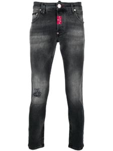 Philipp Plein jean skinny à effet usé - Noir