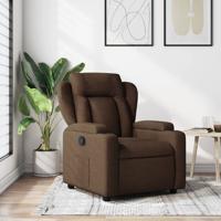 Fauteuil verstelbaar stof bruin