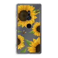 Sunflower and bees: Sony Xperia XZ2 Transparant Hoesje