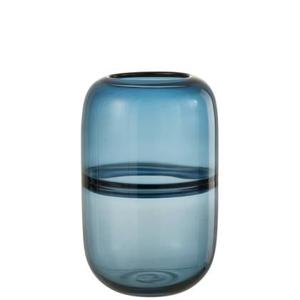 J-Line vaas Dyba - glas - blauw - large