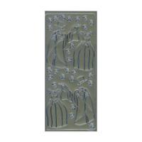 Vaessen Creative • sticker 10x23cm 10pcs zilver kleding