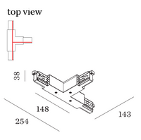 Wever & Ducre - 3-Phase Track T-Connector 1.0 B - thumbnail