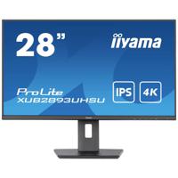 Iiyama PROLITE XUB2893UHSU-B5 LED-monitor Energielabel F (A - G) 71.1 cm (28 inch) 3840 x 2160 Pixel 16:9 3 ms HDMI, DisplayPort, USB, Hoofdtelefoon (3.5 mm