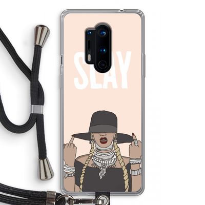 Slay All Day: OnePlus 8 Pro Transparant Hoesje met koord
