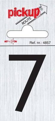 Route alulook 60 x 44 mm Sticker zwarte cijfer 7 pick up - Pickup