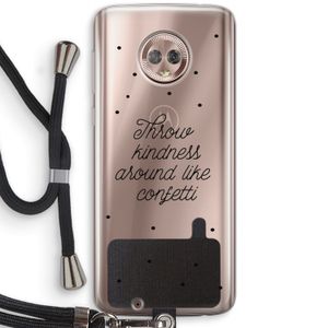 Confetti: Motorola Moto G6 Transparant Hoesje met koord