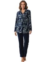Huispak Dames Fleece - Donkerblauw - Warm winter 2-delig pyjama pak