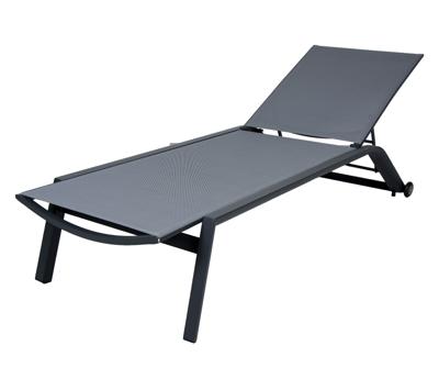 Qopps Nanna ligbed, mat royal Grey textileen 34 cm hoog