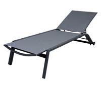 Qopps Nanna ligbed, mat royal Grey textileen 34 cm hoog