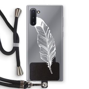 Pluim: Samsung Galaxy Note 10 Transparant Hoesje met koord