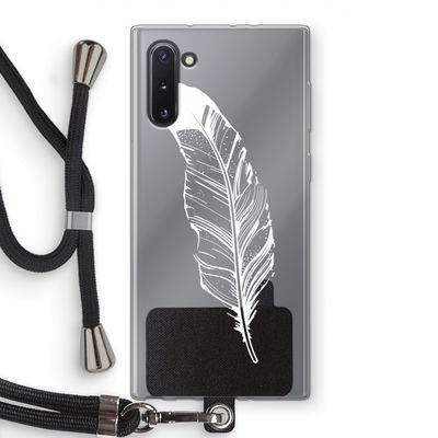 Pluim: Samsung Galaxy Note 10 Transparant Hoesje met koord