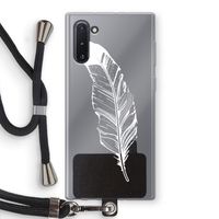 Pluim: Samsung Galaxy Note 10 Transparant Hoesje met koord