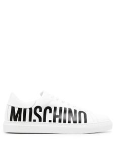 Moschino baskets à empiècements contrastants - Blanc