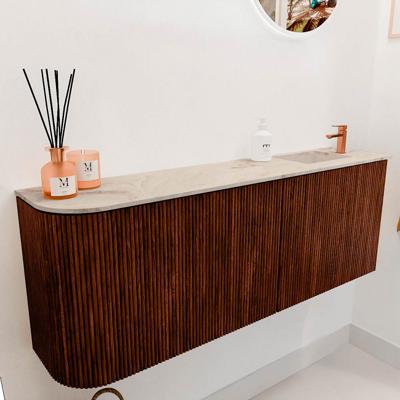 Toiletmeubel Mondiaz Joya Dlux | 111.6 cm | Meubelkleur Ruby | Faye wastafel Frappe Wasbak Rechts | 1 kraangat