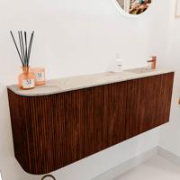 Toiletmeubel Mondiaz Joya Dlux | 111.6 cm | Meubelkleur Ruby | Faye wastafel Frappe Wasbak Rechts | 1 kraangat
