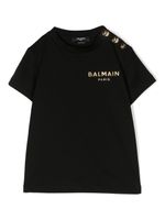 Balmain Kids t-shirt à logo poitrine imprimé - Noir