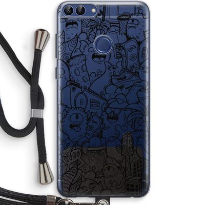Vexx Black City : Huawei P Smart (2018) Transparant Hoesje met koord