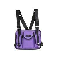 Casual sport rugzak contrast kleur mannen en vrouwen student tas (paars)